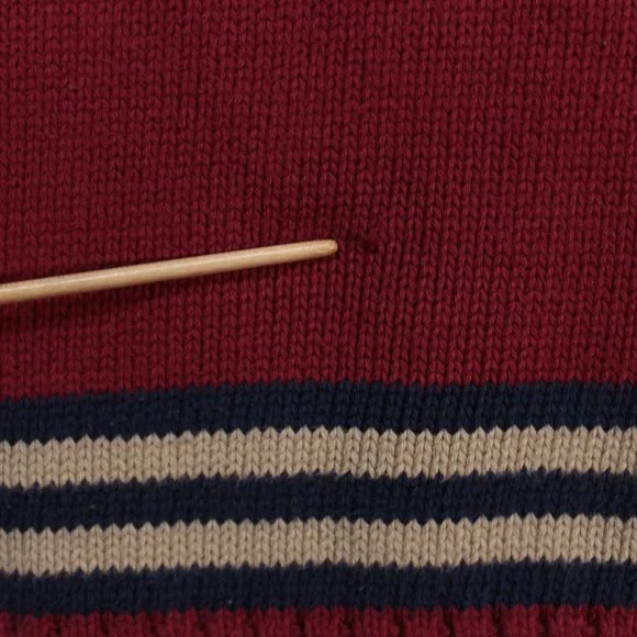 Vintage Eddie Bauer Sweater Men's Medium Red Long Sleeve Striped - Picture 5 of 12